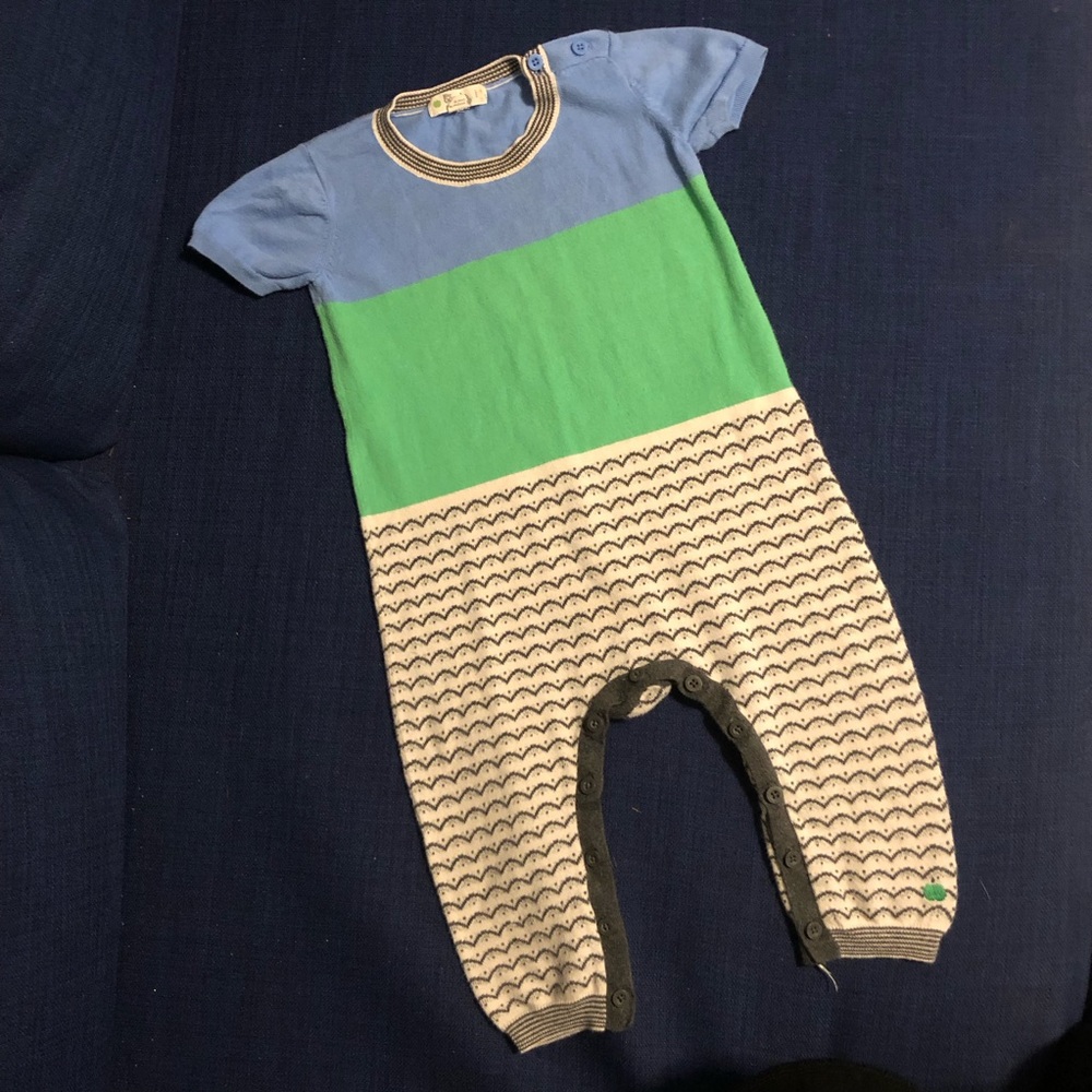 The Bonnie Mob 100% Organic Cotton Baby Knit One-Piece 12-18 Months Unisex